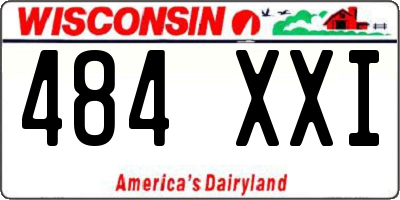 WI license plate 484XXI