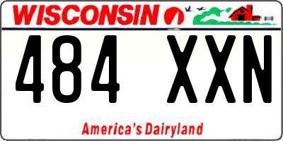 WI license plate 484XXN