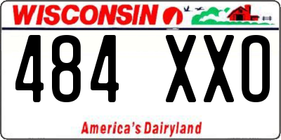 WI license plate 484XXO
