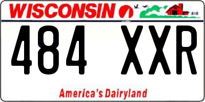 WI license plate 484XXR