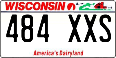 WI license plate 484XXS