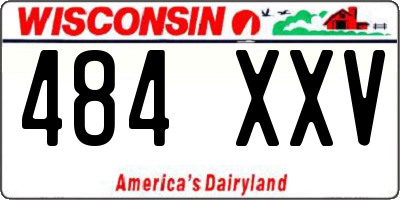 WI license plate 484XXV