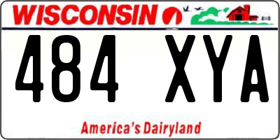 WI license plate 484XYA