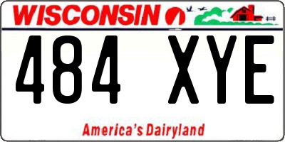 WI license plate 484XYE