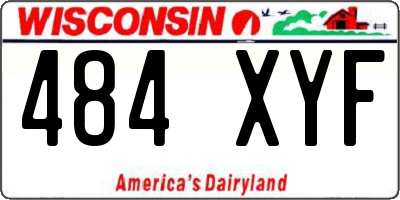 WI license plate 484XYF