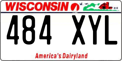 WI license plate 484XYL