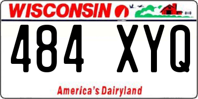 WI license plate 484XYQ