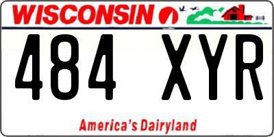 WI license plate 484XYR
