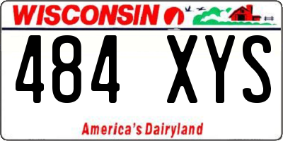 WI license plate 484XYS