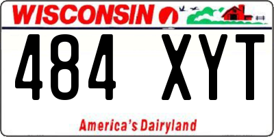 WI license plate 484XYT