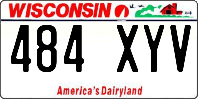 WI license plate 484XYV