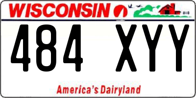 WI license plate 484XYY