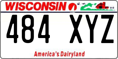 WI license plate 484XYZ