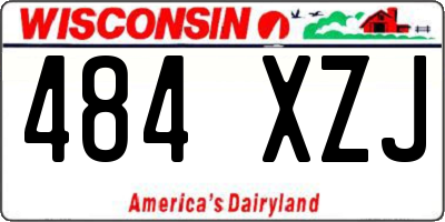 WI license plate 484XZJ