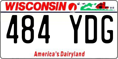 WI license plate 484YDG