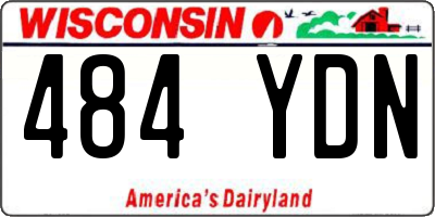 WI license plate 484YDN