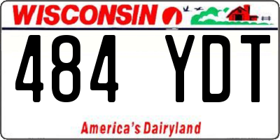 WI license plate 484YDT