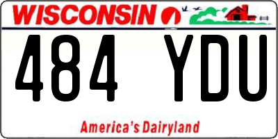 WI license plate 484YDU