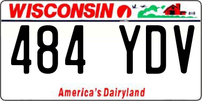 WI license plate 484YDV
