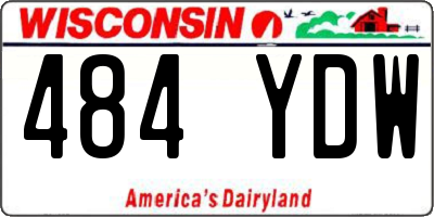 WI license plate 484YDW