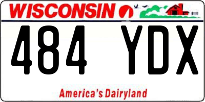 WI license plate 484YDX