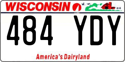 WI license plate 484YDY