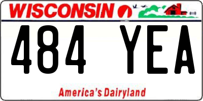 WI license plate 484YEA