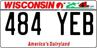 WI license plate 484YEB