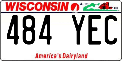 WI license plate 484YEC