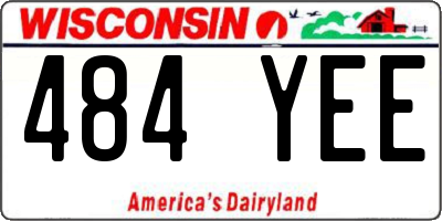 WI license plate 484YEE