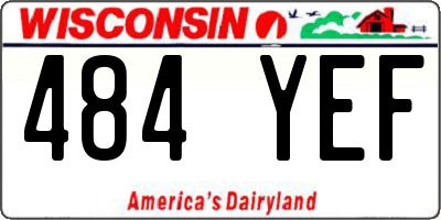WI license plate 484YEF