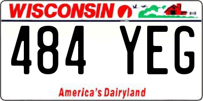 WI license plate 484YEG