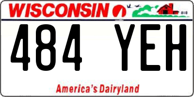 WI license plate 484YEH