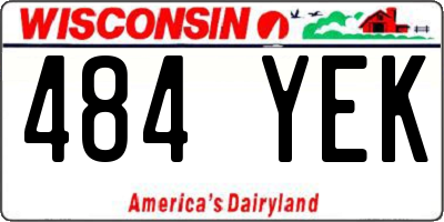 WI license plate 484YEK
