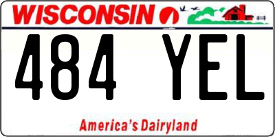WI license plate 484YEL