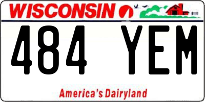 WI license plate 484YEM