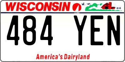WI license plate 484YEN