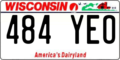 WI license plate 484YEO
