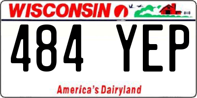 WI license plate 484YEP