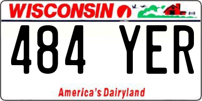 WI license plate 484YER