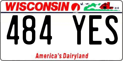WI license plate 484YES