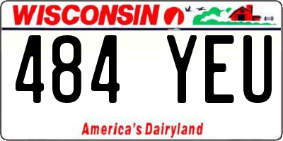 WI license plate 484YEU