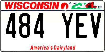 WI license plate 484YEV