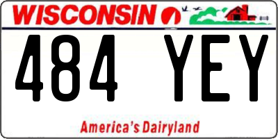 WI license plate 484YEY