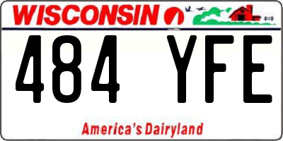 WI license plate 484YFE