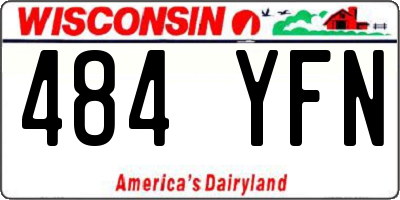WI license plate 484YFN