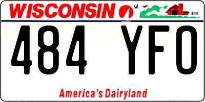 WI license plate 484YFO