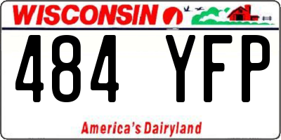 WI license plate 484YFP