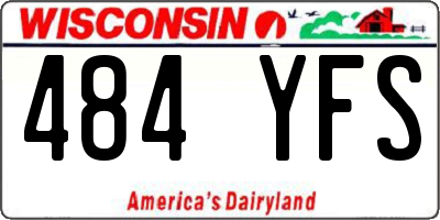 WI license plate 484YFS