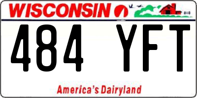 WI license plate 484YFT